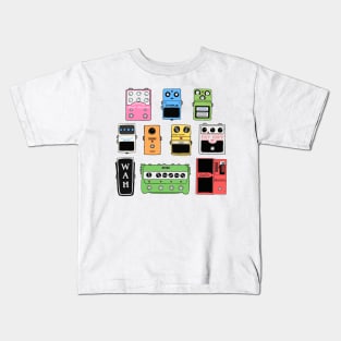 Guitar Pedals Musician Gift Ideas Music Gear Shirts For Guitarists Recording Engineer Audio Kids T-Shirt